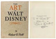 Walt Disney Signed Copy of His Pioneering Animation Study, The Art of Walt Disney -- With Phil Sears COA